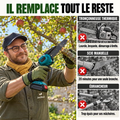 Tronçonneuse Électrique Portable – Taillez Branches et Arbustes Sans Effort