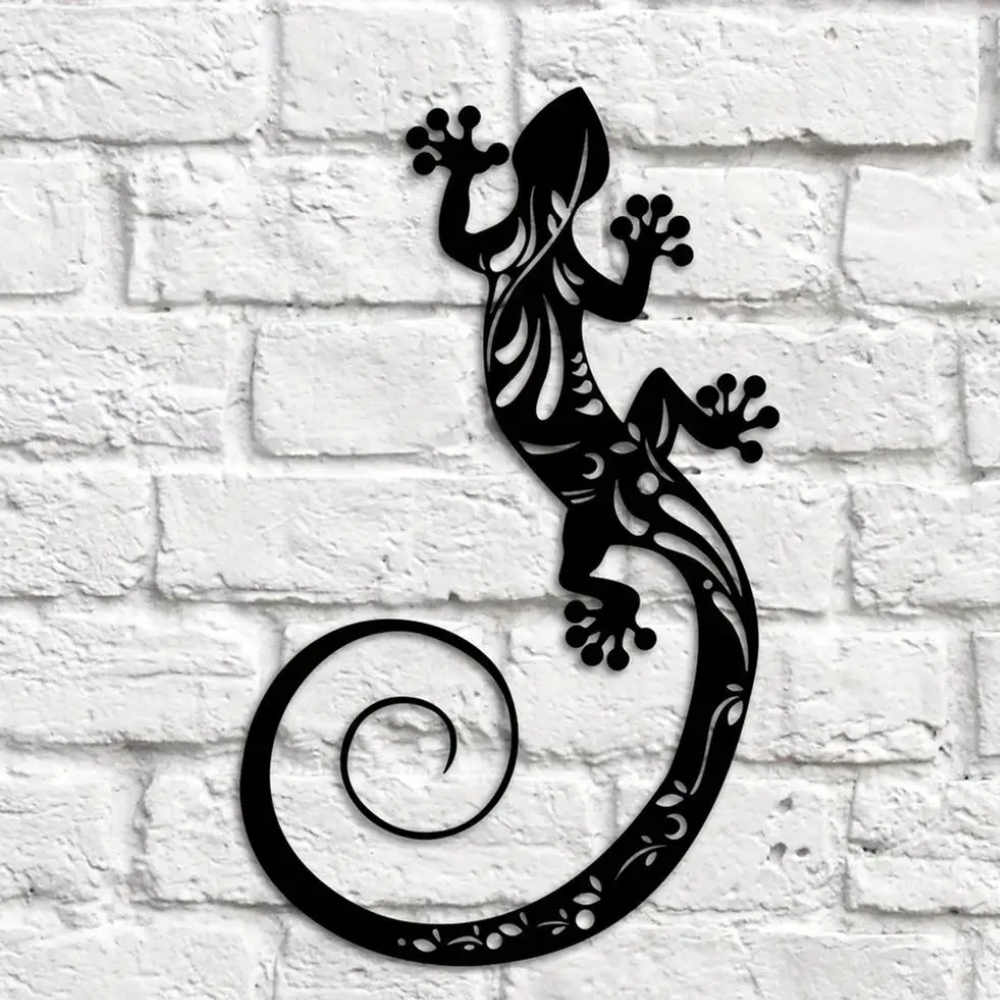Décoration Murale Lézard en Métal