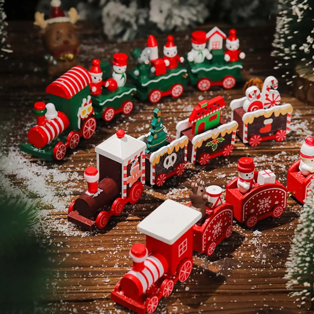 Train de Noël Miniature Coloré