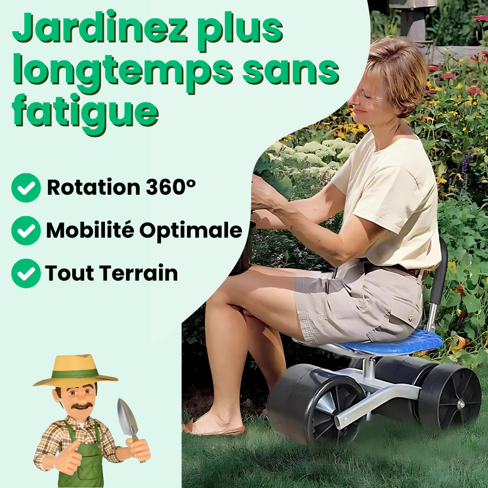 Ultrakomfortabel Ergonomic Gardening Rullestol