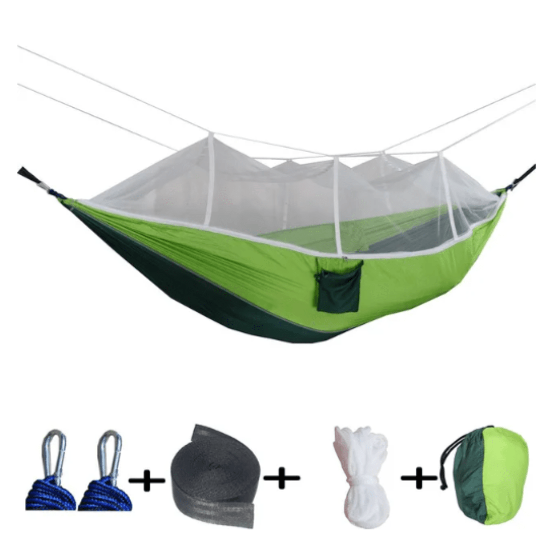 Jardioui 2 Hamacs (44.90 €/ pcs) / Vert Hamac avec Moustiquaire de Camping Ultra-Résistant