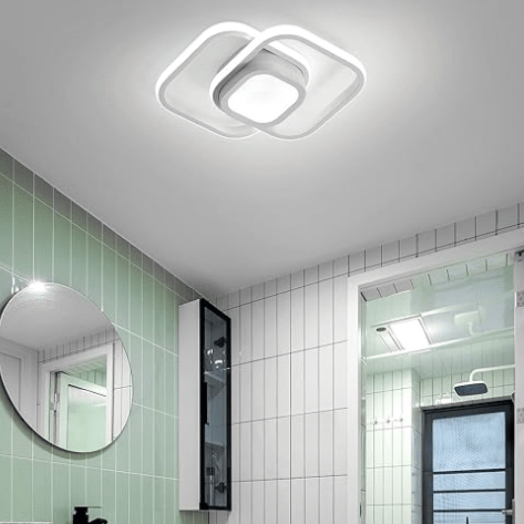 Jardioui Blanc Plafonnier LED Design Moderne Empilé