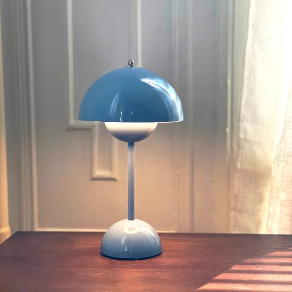 Jardioui Bleu Lampe de table florale enchantée