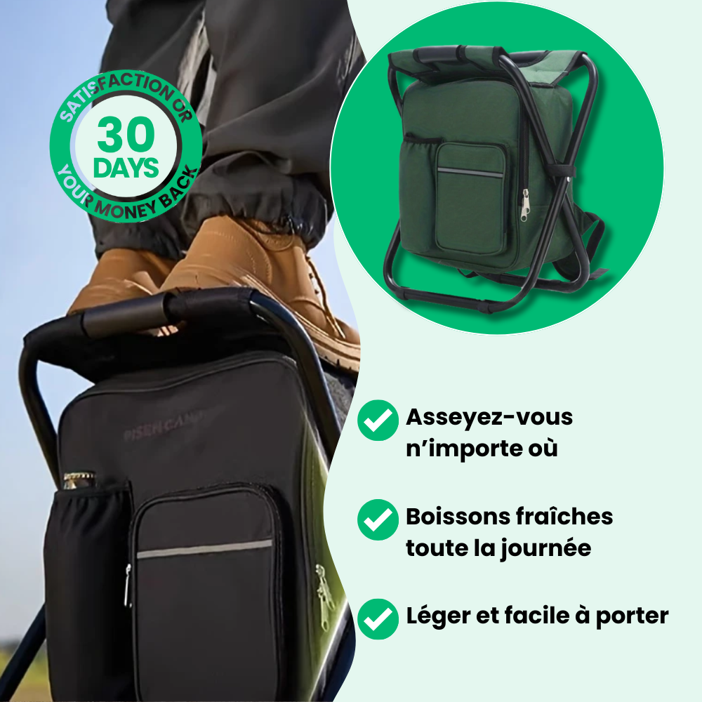 Jardioui Chaise Sac à Dos 3-en-1 Ultime