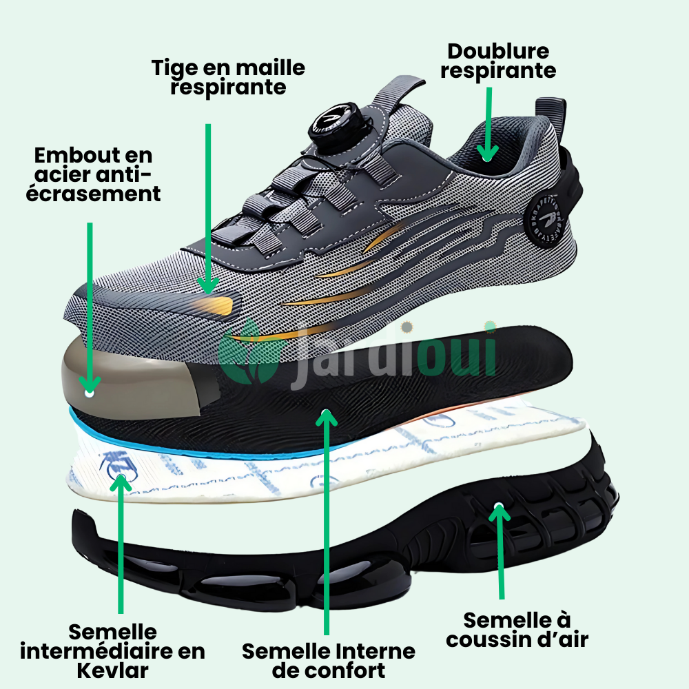 Jardioui Chaussures de Sécurité Ultra-Résistantes Premium