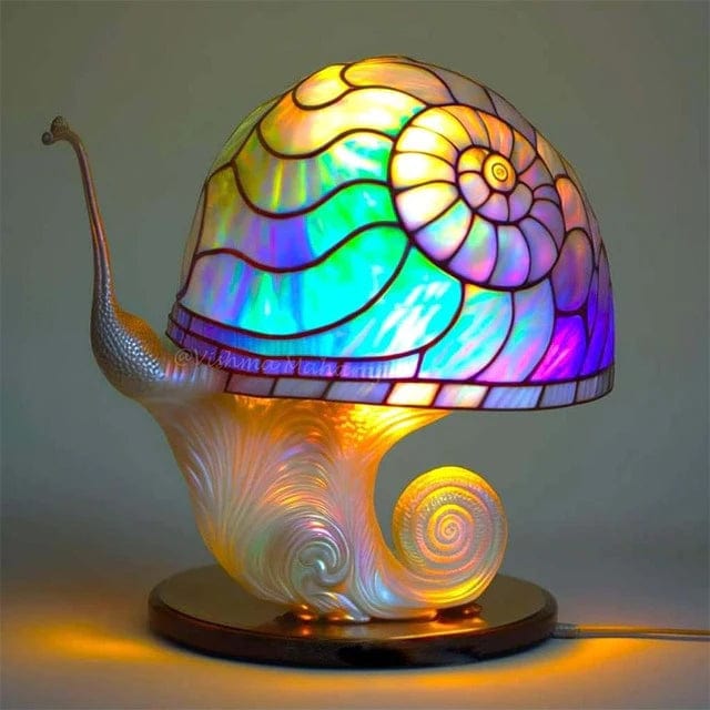Jardioui Escargot Lampe de Table Champignon Mystique