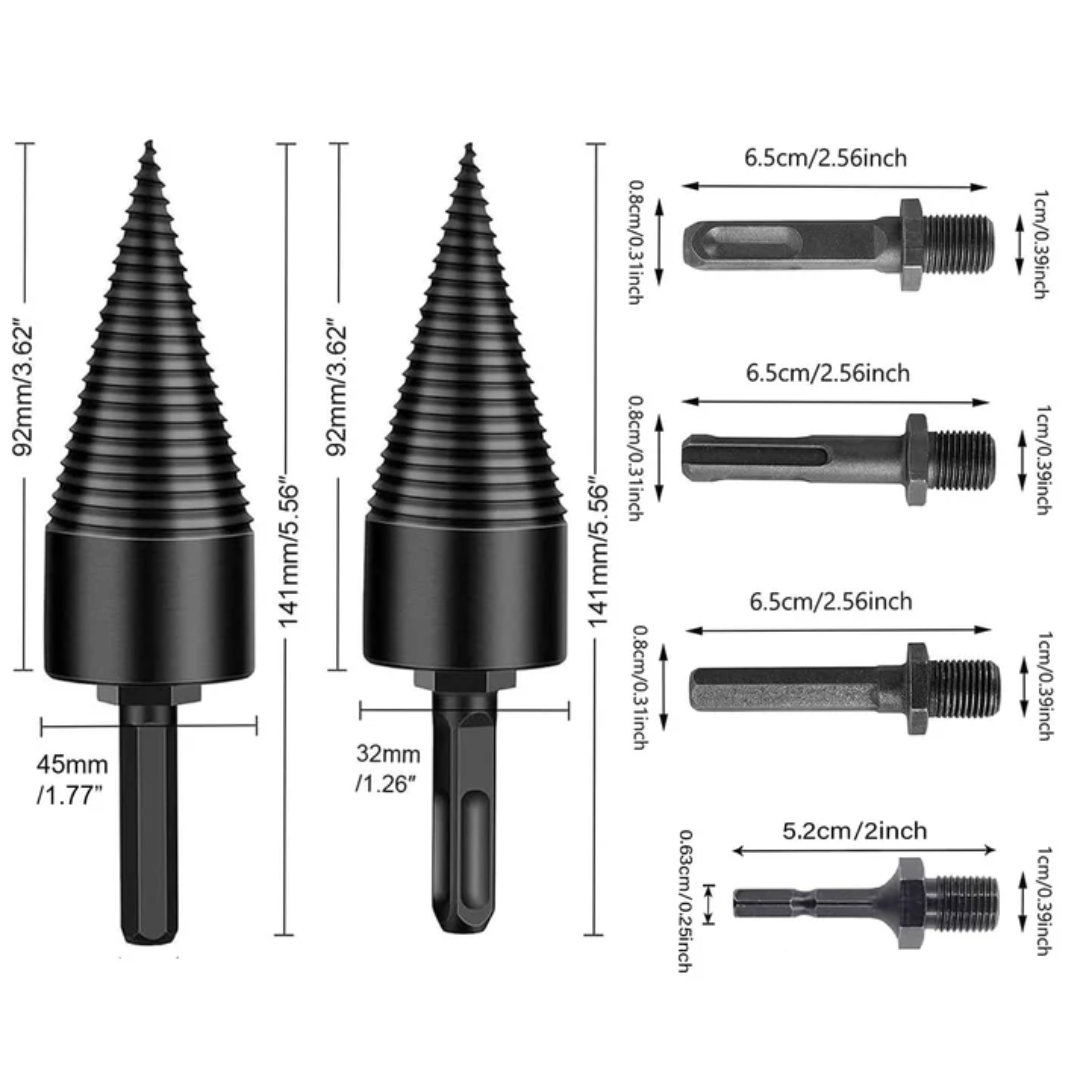 Jardioui Fendeur de Bûches Conique Ultra-Robuste