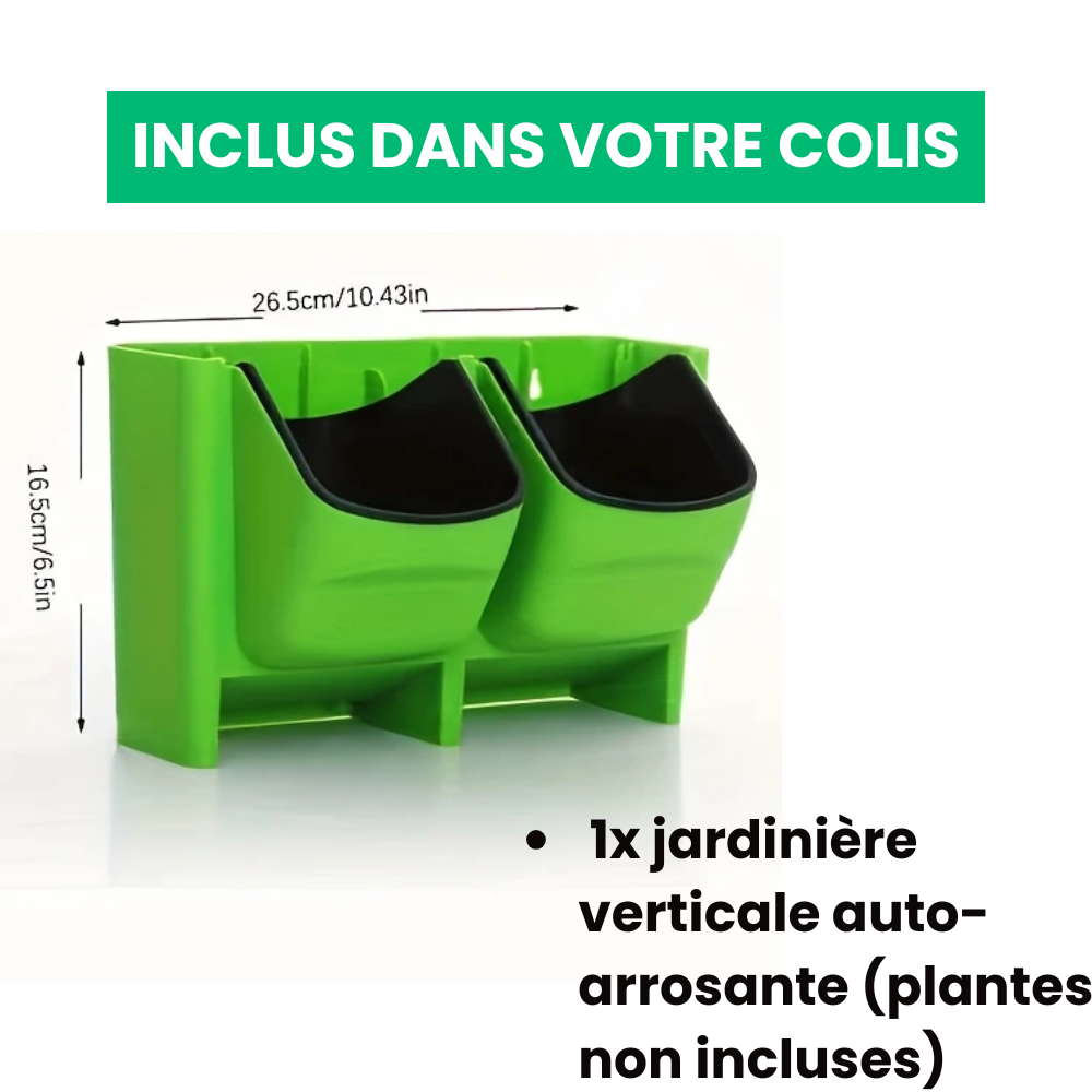 Jardioui Jardinière verticale auto-arrosante (1 pièce)
