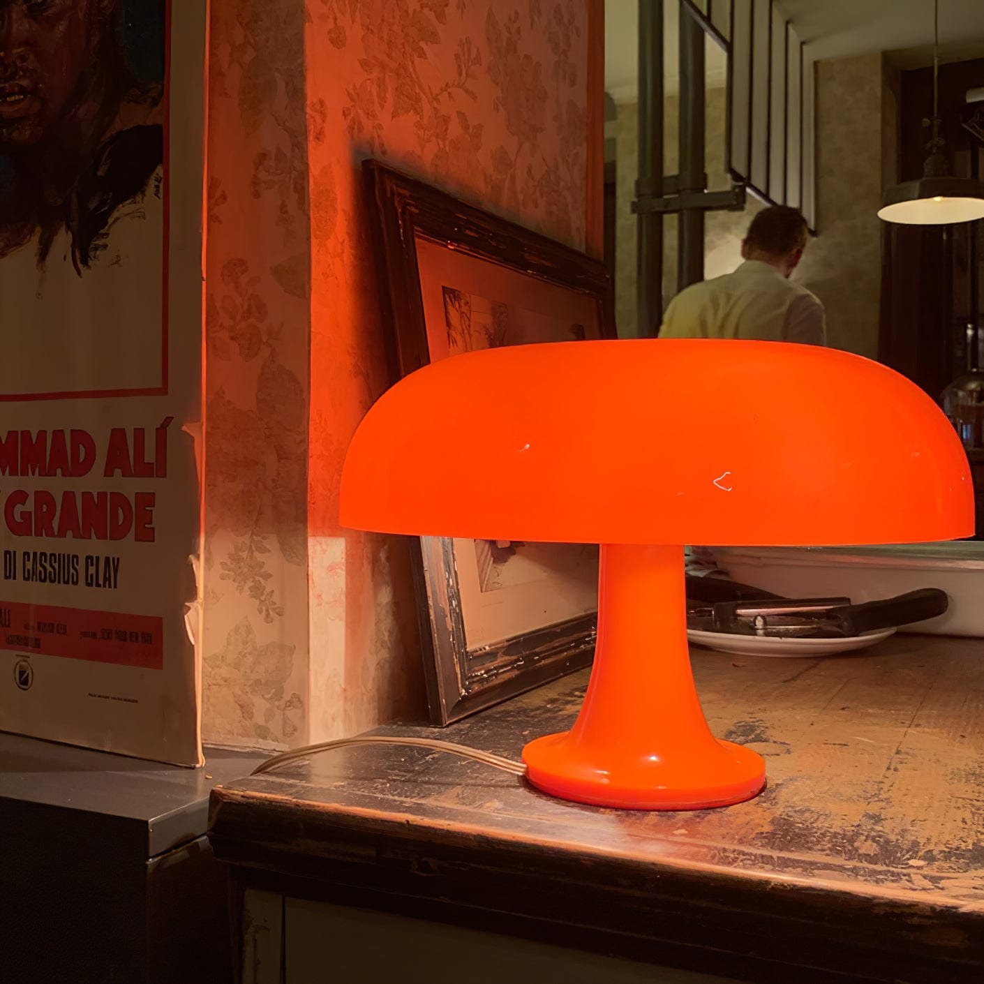 Jardioui Lampe de table nordique en forme de champignon