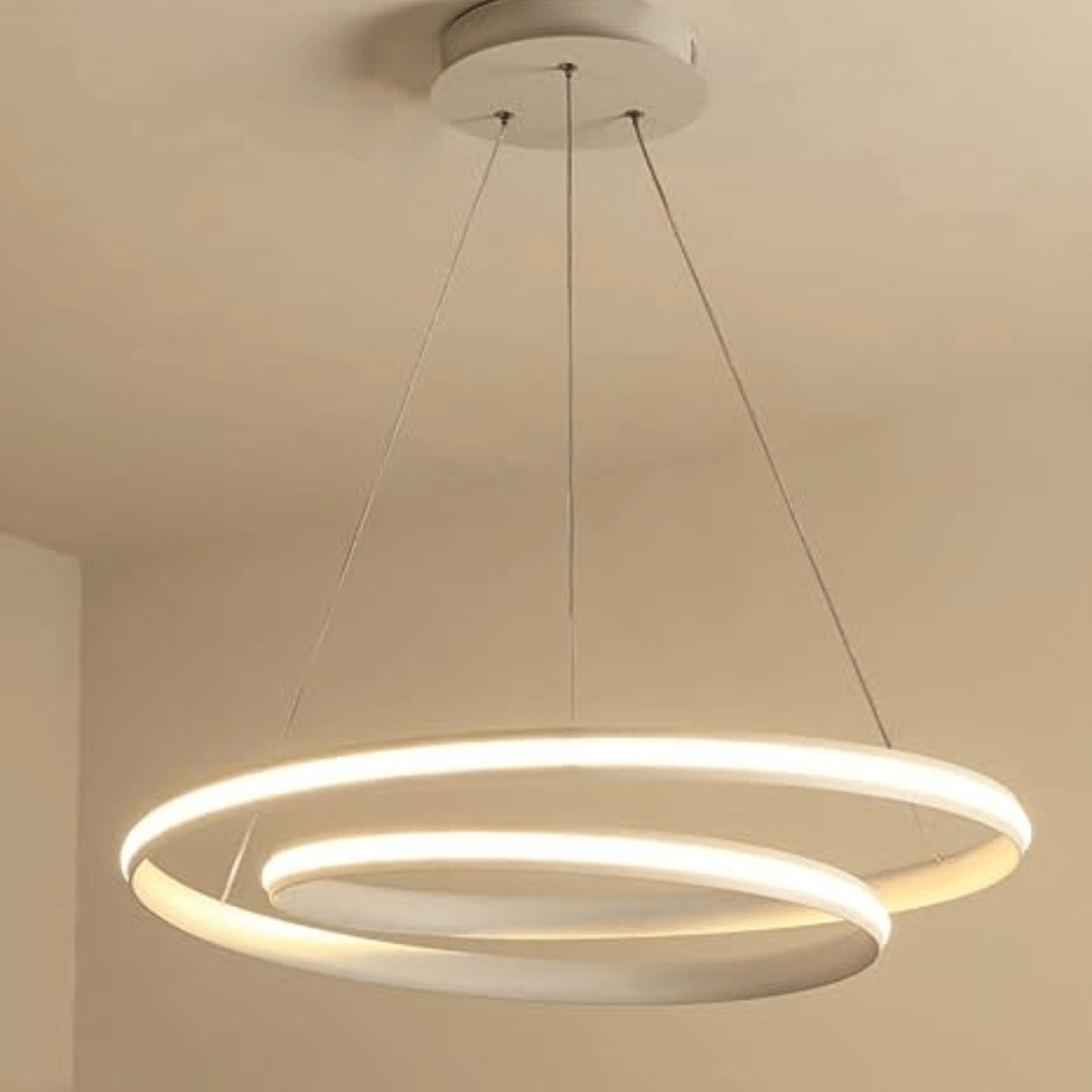 Jardioui Lustre Salon Design Blanc Minimaliste Circulaire