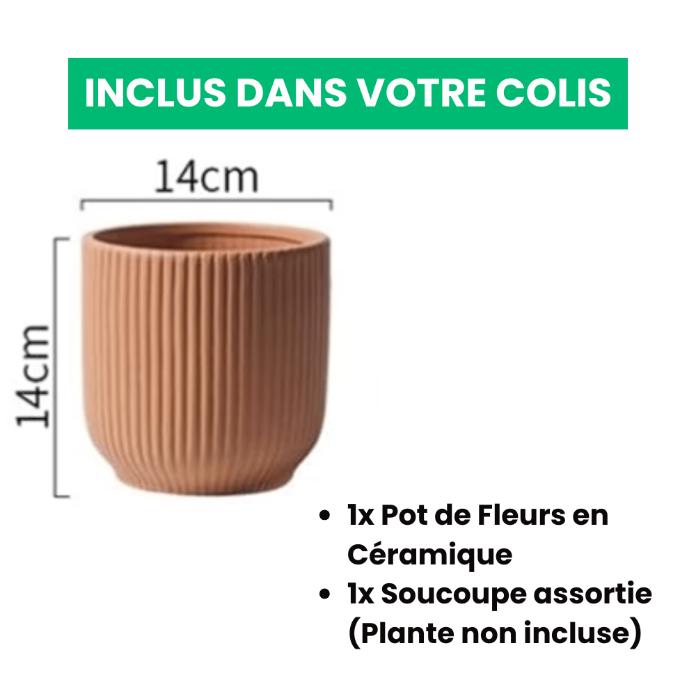Jardioui Pot de Fleur en Céramique Élégant