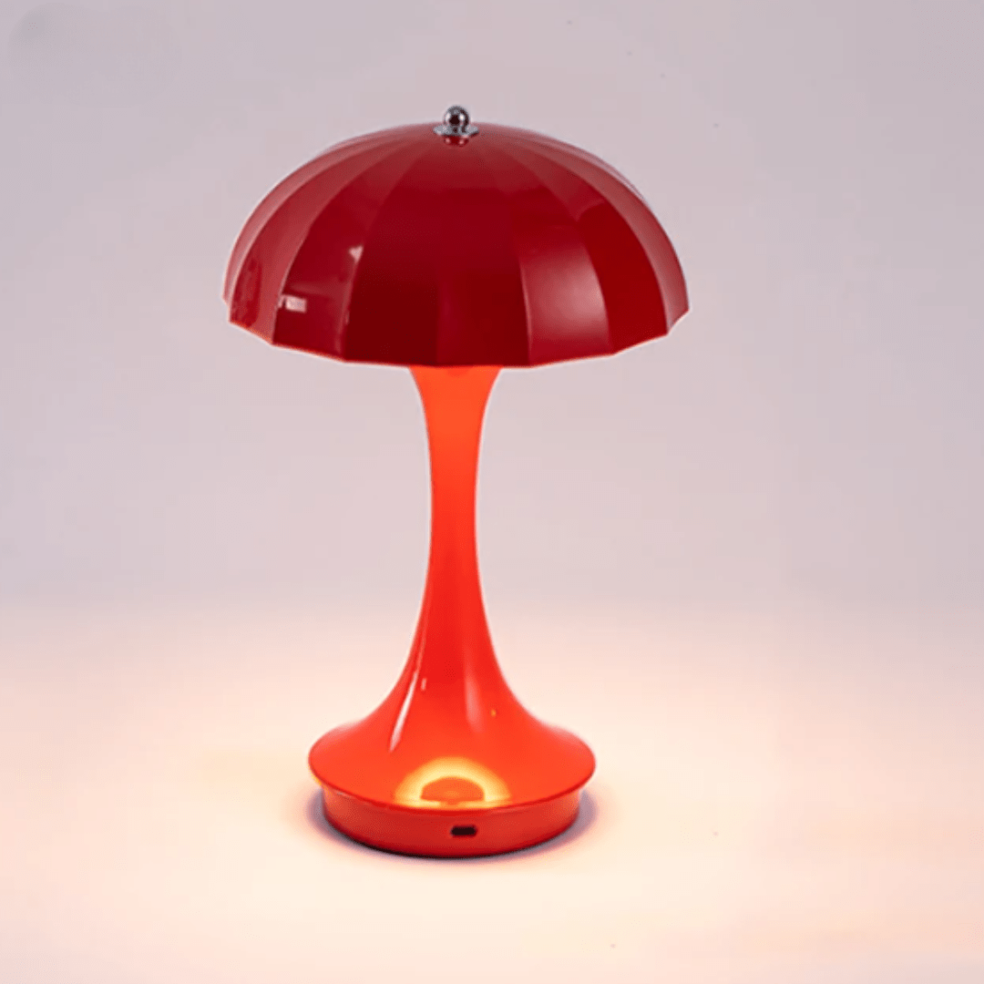 Jardioui Rouge Lampe Parapluie LED Éclatante
