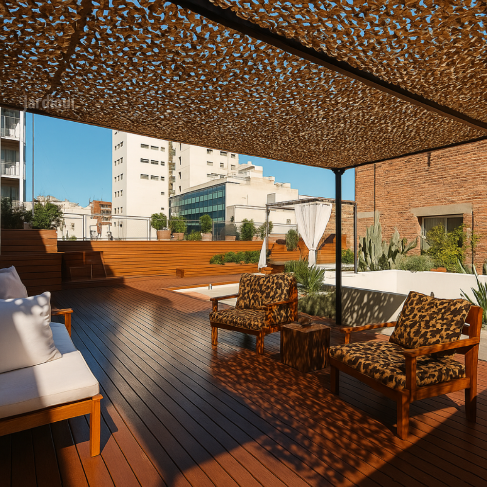 Jardioui Voile d'Ombrage Camouflage pour Extérieur