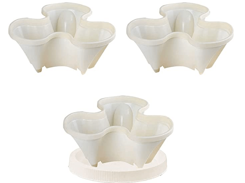 Jardioui Pot de fleur empilable (lot de 3)